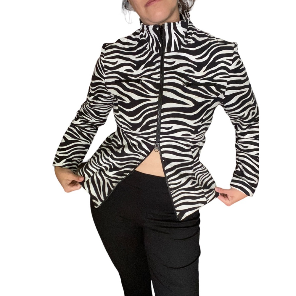 2000s vintage fitted 🦓 zebra jacket